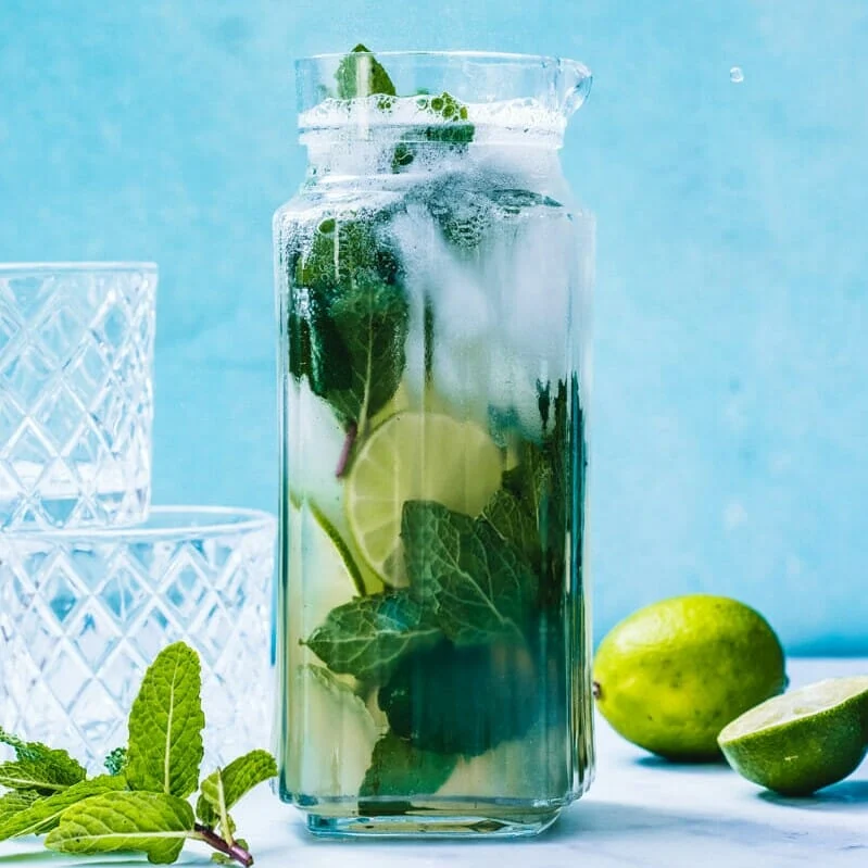 Cocktail sans alcool : Mojito bleu